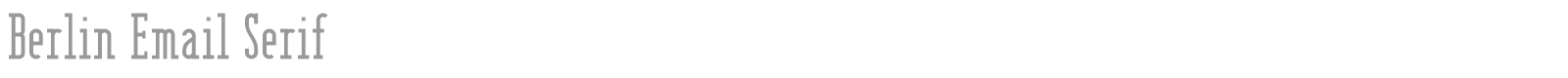 Berlin Email font preview